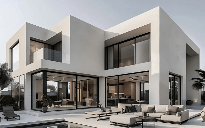 Mẫu 1 thiết kế biệt thự phong cách hiện đại 2025 xu hướng