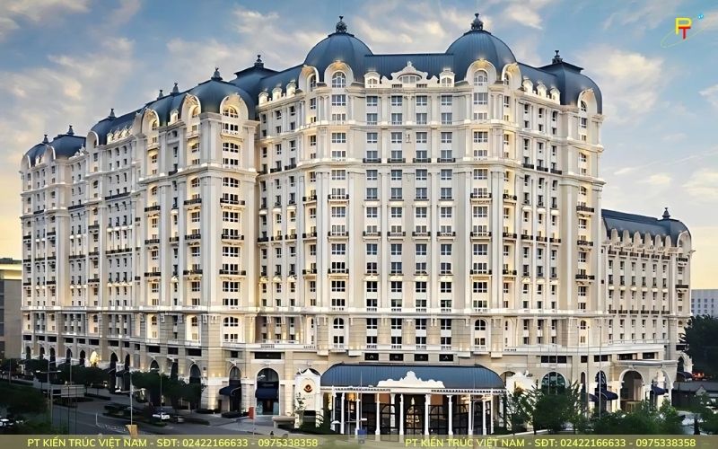 Tuân thủ nguyên tắc chiều cao trong thiết kế khách sạn 7 tầng 2025