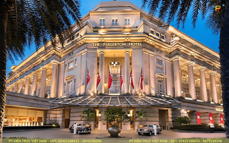 Bắt mắt bởi khách sạn The Fullerton lộng lẫy giữa thành phố đông đúc