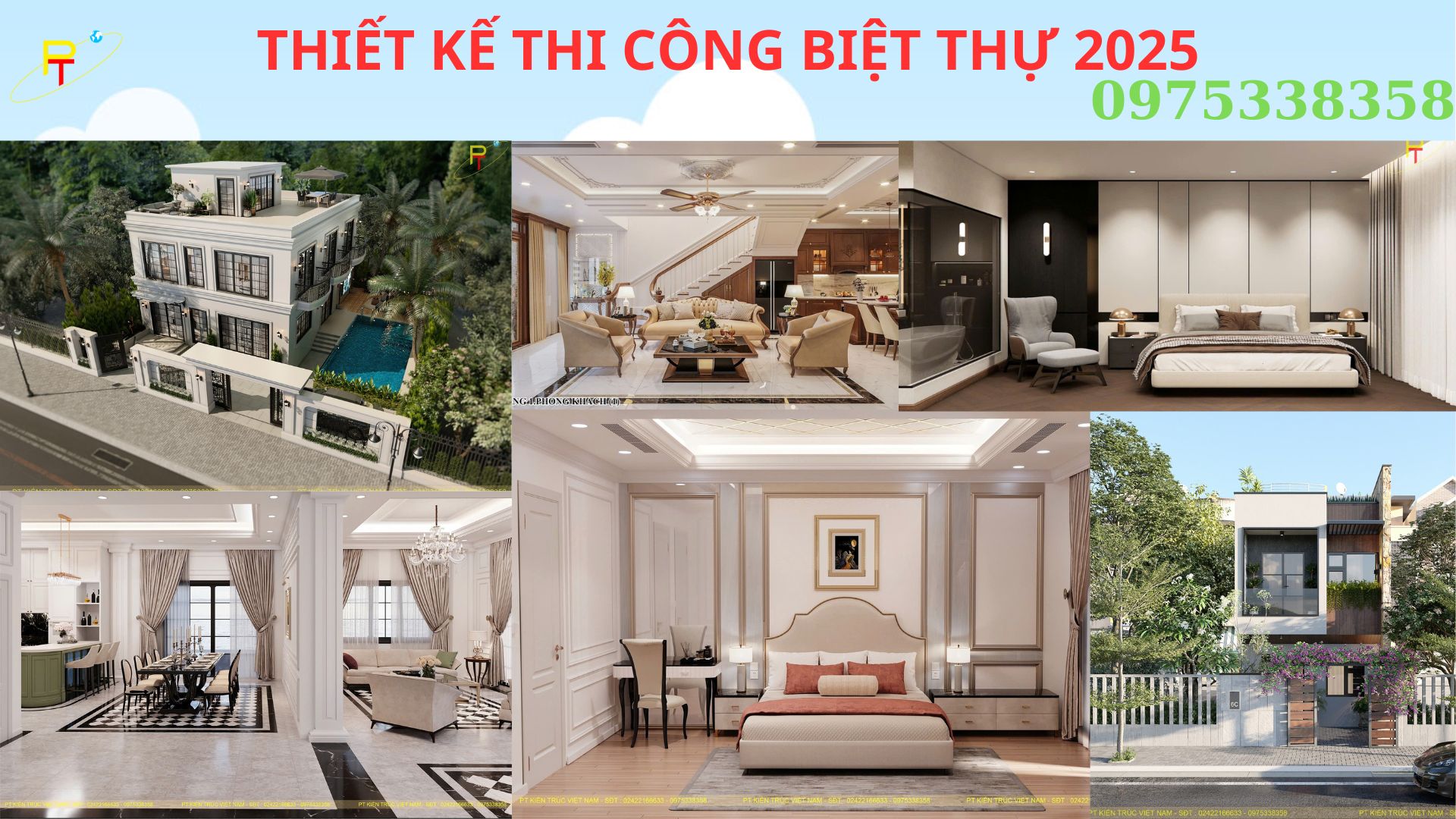 Thiết kế biệt thự đẹp, thi công trọn gói 2025
