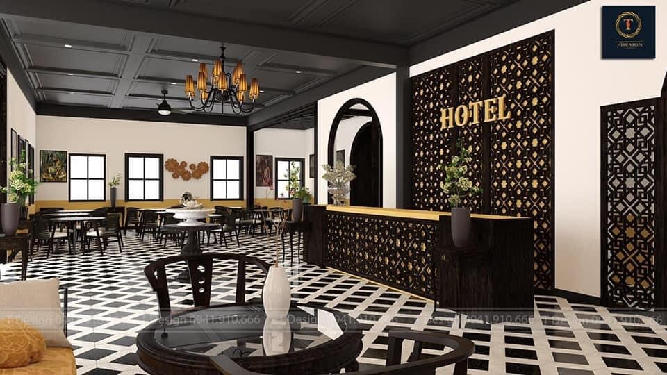 Thiết kế nội thất sảnh khách sạn Indochine